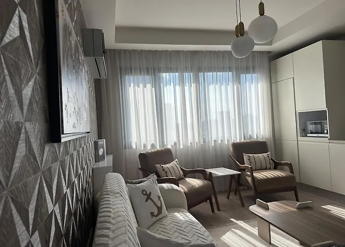 91 Sqm Luxury With Double View شقة *