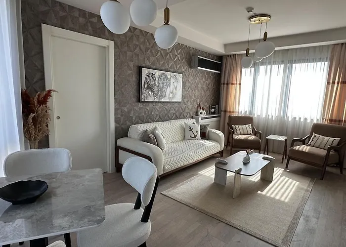 91 Sqm Luxury With Double View شقة *